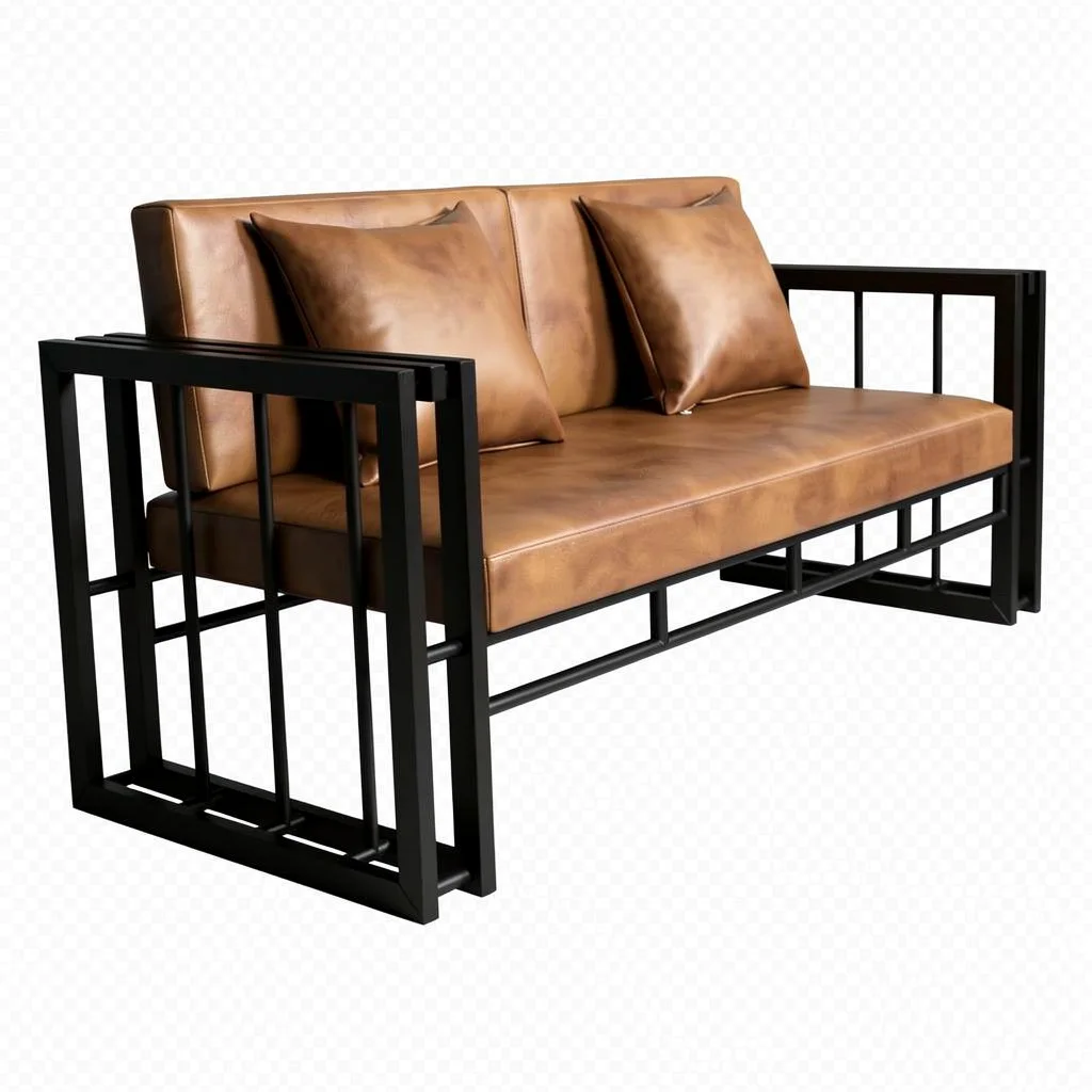 Loft Divan — Saddle Brown Dəri Yastıqlar