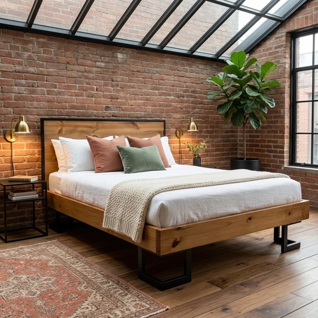 Ağac Loft Çarpayı — Yüksək Başucu